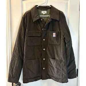 Wrangler Casey Jones Work Wear Utility Chore Jacket Mineral Brown Lined Sample M
